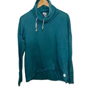 Teal Soffe Funnel Neck Cowl Pull Over Sweatshirt Athletic Jacket Size L